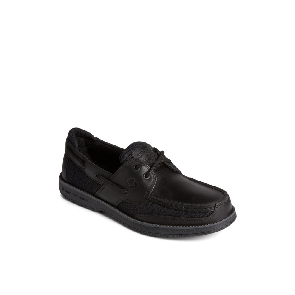 New Sperry Surveyor 2-eye Baja Black Boat Shoe. 11M. New in box. Sts25400